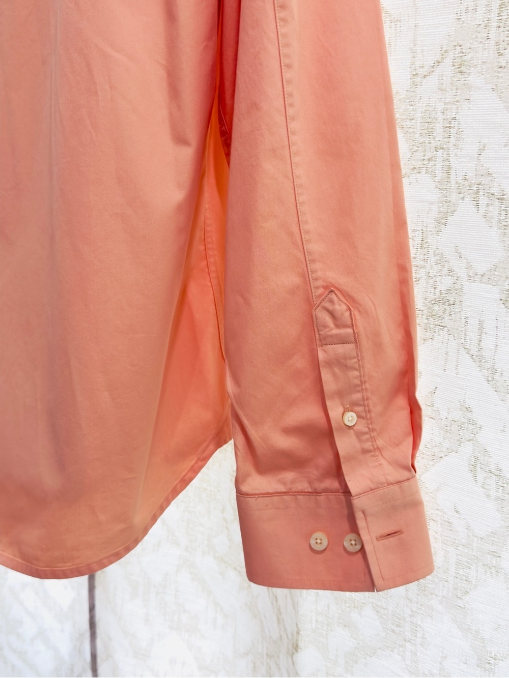 Armani Exchange A/X Coral Peach Button Down Dress Shirt Regular Fit Size L - Picture 7 of 13
